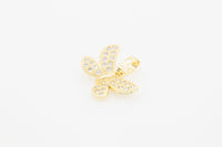 Butterfly 5 cubic zirconia pendant in 14K gold-filled jewelry for women, featuring a delicate butterfly design.