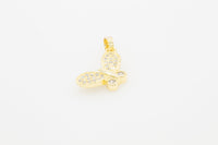 Butterfly cubic zirconia pendant in 14K gold-filled jewelry for women, featuring a delicate butterfly design and sparkling stones.
