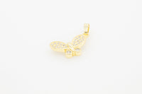 Butterfly cubic zirconia pendant in 14K gold-filled jewelry for women, featuring a delicate butterfly design and sparkling stones.