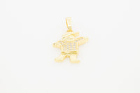 Boy cubic zirconia pendant in 14K gold-filled jewelry for women, featuring a sparkling stone and elegant design.