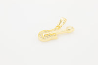 Dainty guitar-shaped cubic zirconia pendant in 14K gold-filled jewelry for women, featuring sparkling stones and intricate design.