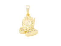 Folded praying hands pendant with cubic zirconia in 14K gold-filled jewelry, designed for women by JB Jewelry BLVD.
