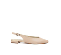 Charlotte Light Beige handmade shoes by Menina Step, showcasing soft beige leather with detailed stitching and elegant design.