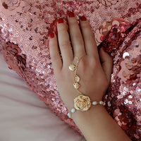Amour Rose Pearl Hand Chain