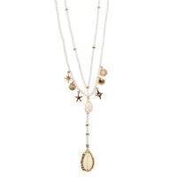 Eternal Afterglow Pearl Seashell Necklace Set