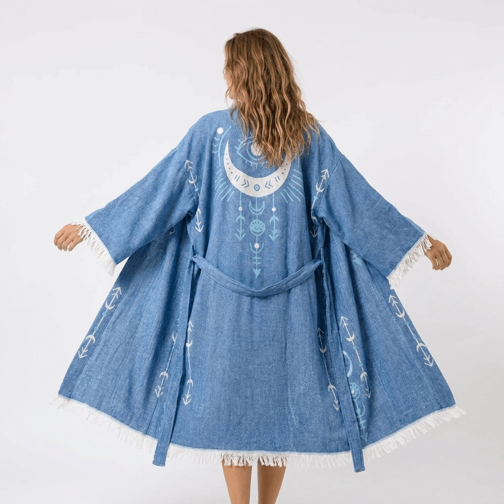 Eye and Moon Boho Kimono