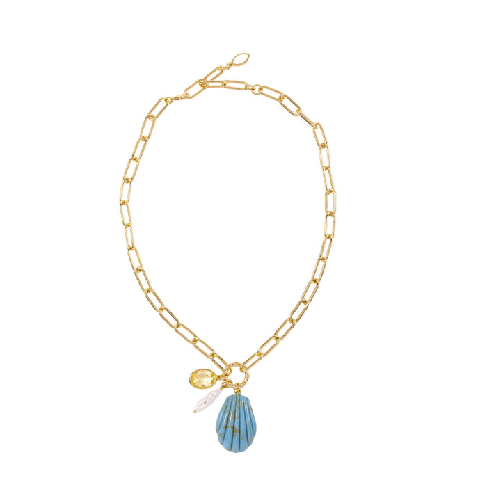 Mignonne Gavigan Natalia Charm Necklace featuring delicate chain with elegant charm pendant on a white background.