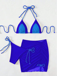 3 Piece Bikini Swimsuit Women's Split Swimsuit Bikini