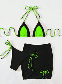 3 Piece Bikini Swimsuit Women's Split Swimsuit Bikini