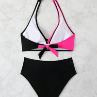 Independent Station Separated Printed Bikini Set Sexy Color Block Swimsuit Women