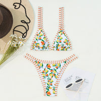 Sexy Printed Bikini Triangle Two Piece Swimsuit Set