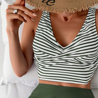 Women's Quick Dry Tight Cross Back Tank High Waist Drawstring Boxer Briefs Two Piece Swimsuit Bikini