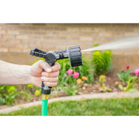 6-Pattern Oversize Multi Pattern Nozzle with Firehose Handle and Integrated Swivel 26658