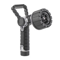 6-Pattern Oversize Multi Pattern Nozzle with Firehose Handle and Integrated Swivel 26658