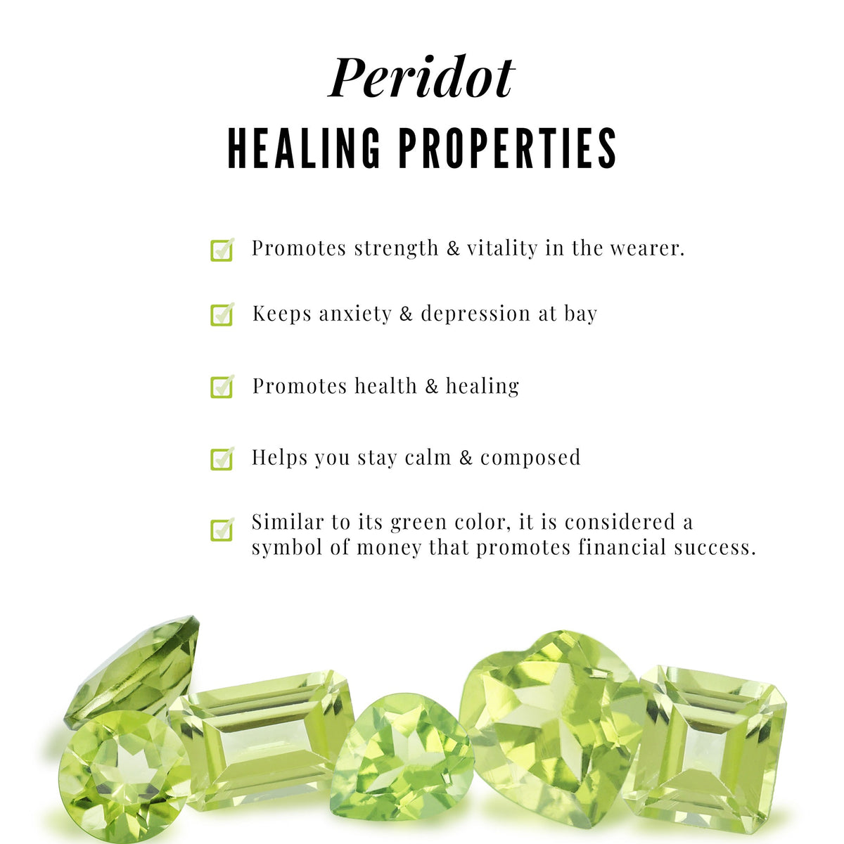 Real Peridot Open Circle Pendant Necklace