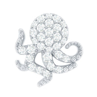 Moissanite Octopus Earring for Cartilage Piercing