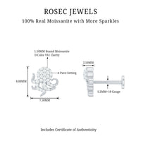 Moissanite Octopus Earring for Cartilage Piercing
