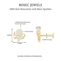 Moissanite Octopus Earring for Cartilage Piercing