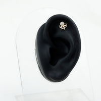 Moissanite Octopus Earring for Cartilage Piercing