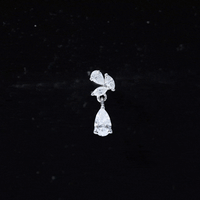 Marquise and Pear Moissanite Cluster Drop Cartilage Earring