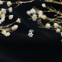 Round Cut Natural Diamond Flower Nose Stud For Women