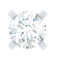 Round Shape Moissanite Solitaire Nose Pin