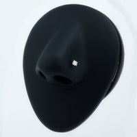 Round Shape Moissanite Solitaire Nose Pin