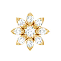 Flower Diamond Nose Ring Stud for Women