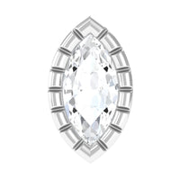 Marquise Diamond Simple Nose Stud in Bezel Setting