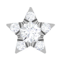Genuine Diamond Star Nose Pin with Certificate