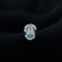 Dainty Ethiopian Opal Teardrop Earring for Helix Piercing