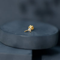 Round Natural Diamond Cross Helix Earring