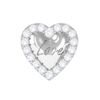 Certified Moissanite Love Heart Earring for Helix Piercing