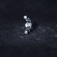 Alternate Black Onyx and Diamond Crawler Earring