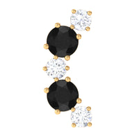 Alternate Black Onyx and Diamond Crawler Earring