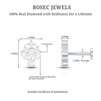 Real Diamond Designer Earring for Cartilage Piercing