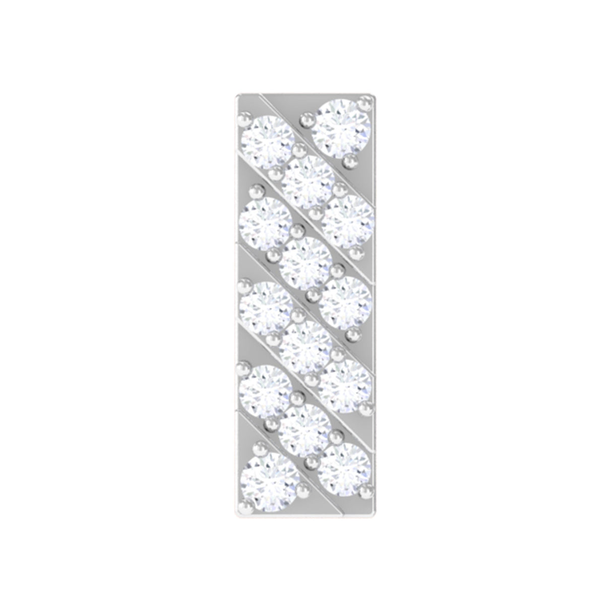 Genuine Diamond Bar Earring for Cartilage Piercing