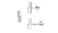 Simple Diamond Bar Earring for Tragus Piercing