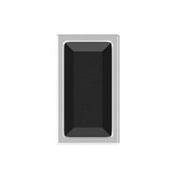 Baguette Cut Black Onyx Helix Earring in Bezel Setting