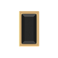 Baguette Cut Black Onyx Helix Earring in Bezel Setting