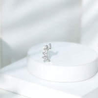 Certified Natural Baguette Diamond Crawler Earring