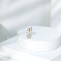 Certified Natural Baguette Diamond Crawler Earring