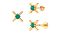 Green Emerald Unique Tragus Earring