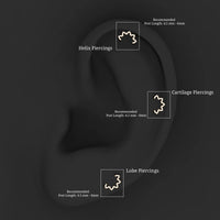 Certified Moissanite Designer Earring for Cartilage Piercing
