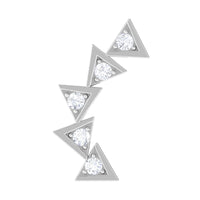Genuine Diamond Geometric Curved Cartilage Earring