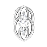 Minimal Marquise Cut Moissanite Cartilage Earring
