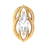 Minimal Marquise Cut Moissanite Cartilage Earring