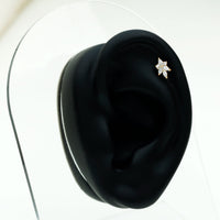 Marquise and Round Moissanite Cluster Floral Earring
