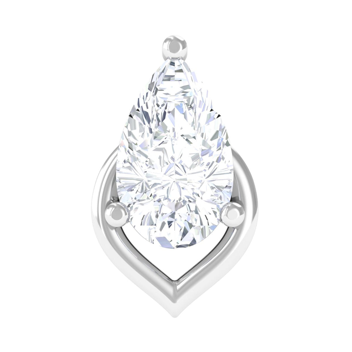 3X5MM Pear Shape Moissanite Solitaire Cartilage Earring