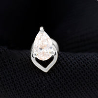 3X5MM Pear Shape Moissanite Solitaire Cartilage Earring